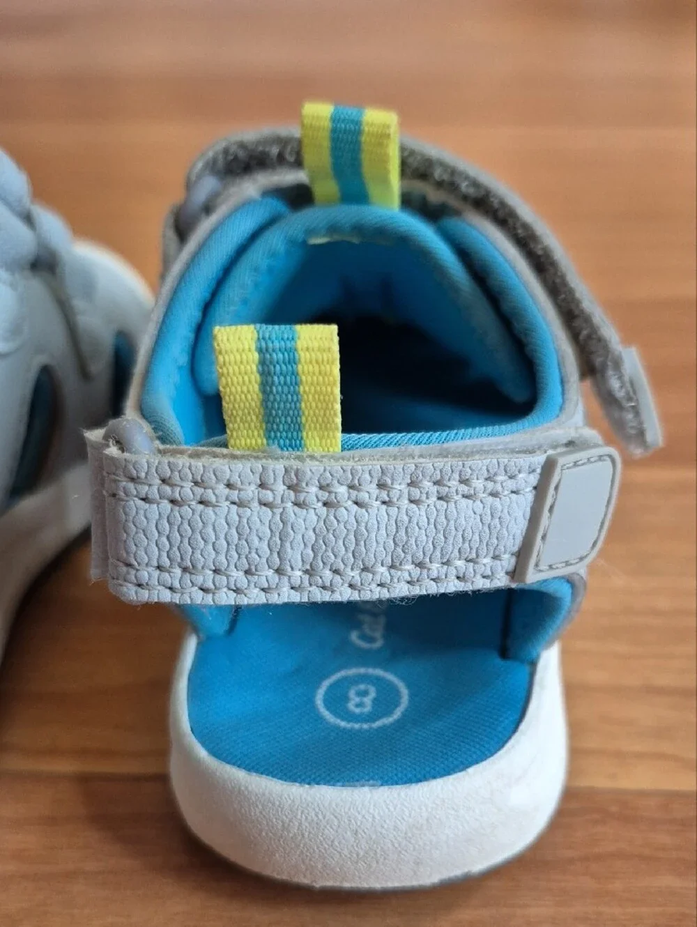 Kids Grey and Blue Closed-Toe Sandals and Green Open-Toe Sandals - 2-Pair Set